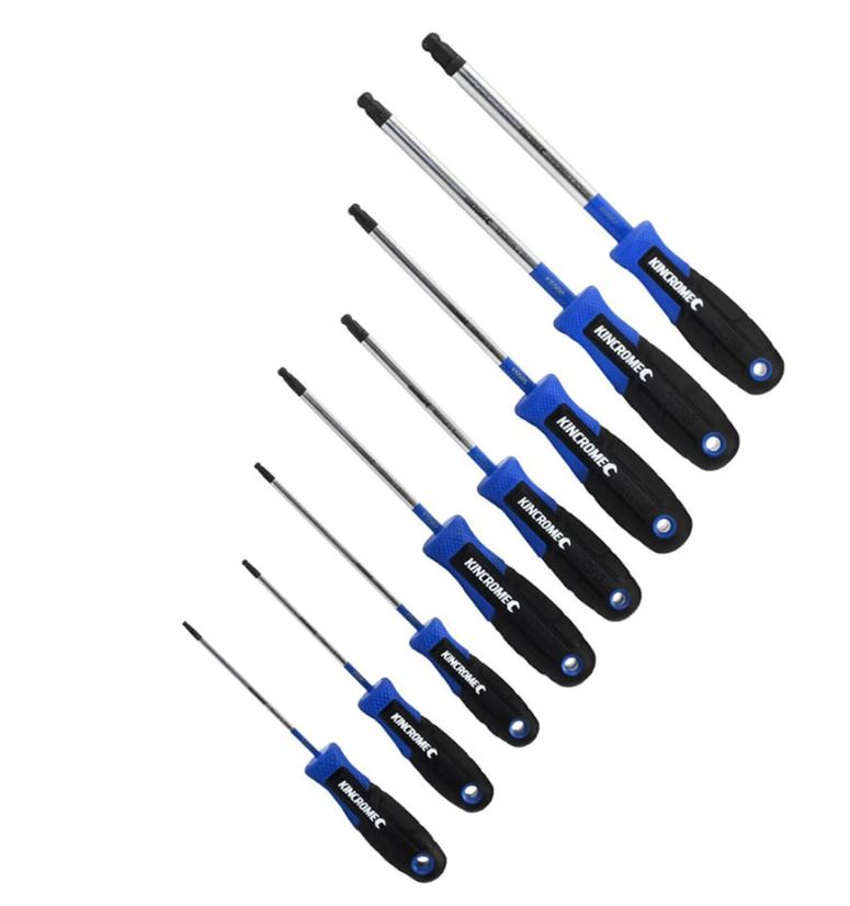 Kincrome Torquemaster Ball-Hex Screwdriver Set 8 Piece K5589 screwdriver Kincrome