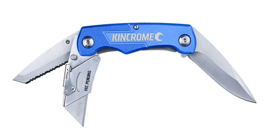 Kincrome Folding Utility Knife Tri Blade K6101 Knife Kincrome