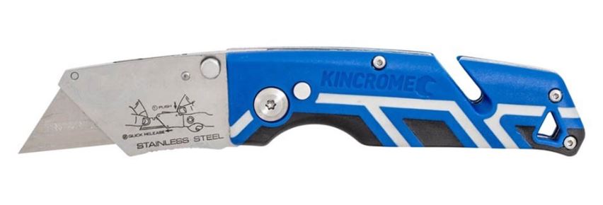 Kincrome Folding Utility Knife Triple Grip Handle K6266 Knife Kincrome