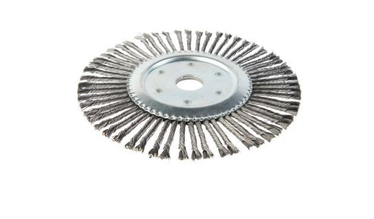 Union Industrial Pipeline Wheel Brush Twist Knot 125 Dia Cripped Wire Steel KIV-50 4943742 Angle Grinder Union