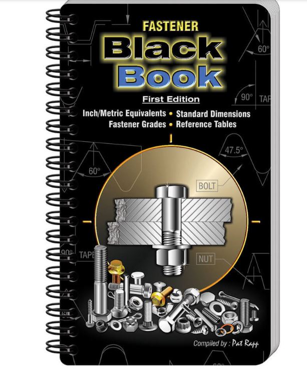 Fasteners Black Book 1st Edition with Thread Pitch Identification Gauge L200 L200V1EN Book Black Book