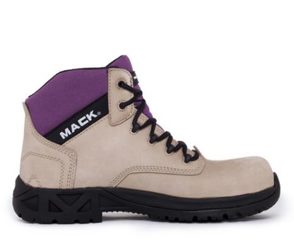 Mack Axel WOMENS Lace Up Safety Boots Fawn and Purple MK000AXELFNF Safety Boots Mack