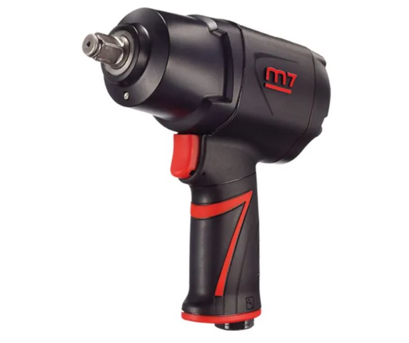 M7 Impact Wrench, Ez Grease Anvil, Magnesium Composite, Pistol Style, 1/2" Dr, 1,200 Ft/Lb M7-NC4255QH Drill M7