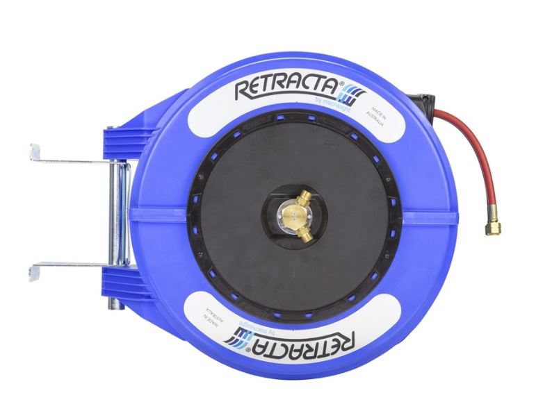 RETRACTA R3 Premium spring rewind reel c/w 15m x 5mm Oxy/Acet twin hose Blue case OA215B-04 Pick Up In Store hose Macnaught