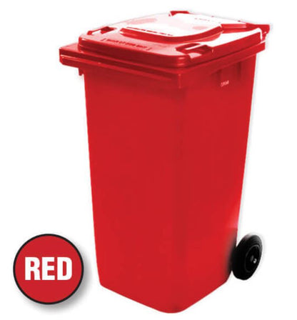 Wheelie Bin 240L Assorted Colors Pick Up In Store Rubbish Bin Richmond Rolling Solutions Red