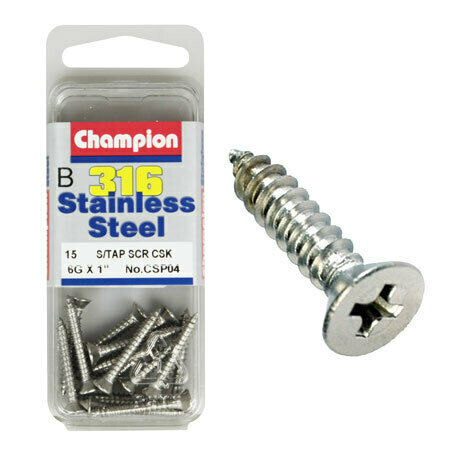 Champion Self Tapping Screws 6G x 1 “ CSP04 Screws and Nuts Champion