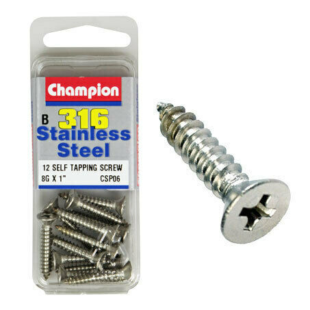 Champion Self Tapping Screws 8G x 1 “ CSP06 Screws and Nuts Champion