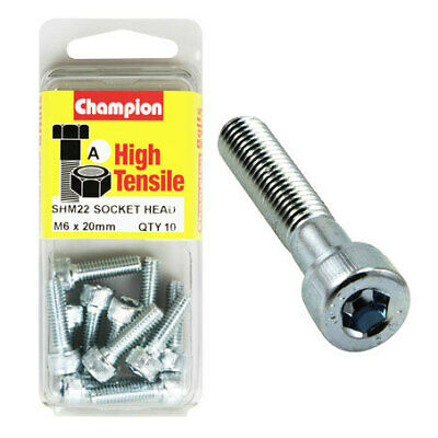 Champion Blister Screw Socket Head Metric 6 x 20-SHM22 Screws and Nuts Champion