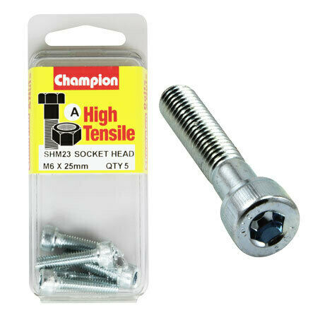 Champion Blister Screw Socket Head Metric 6 x 25-SHM23 Screws and Nuts Champion