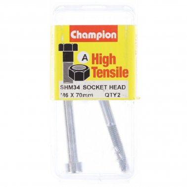 Champion Blister Screw Socket Head Metric 6 x 70-SHM34 Screws and Nuts Champion