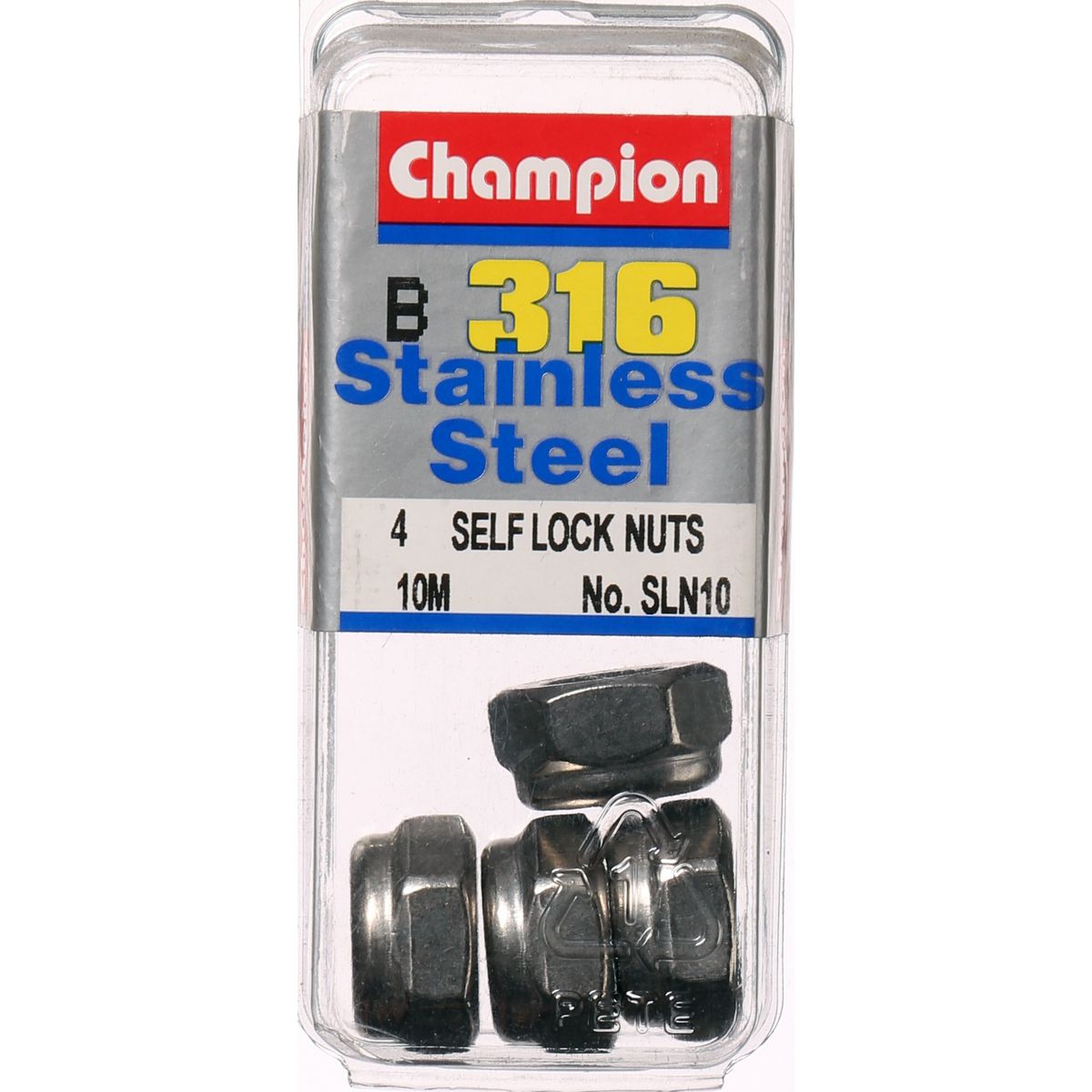 Champion Self Lock Nuts 10mm - SLN10 Screws and Nuts Champion