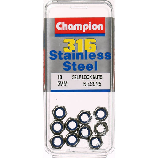 Champion Self Lock Nuts 5mm -SLN5 Screws and Nuts Champion