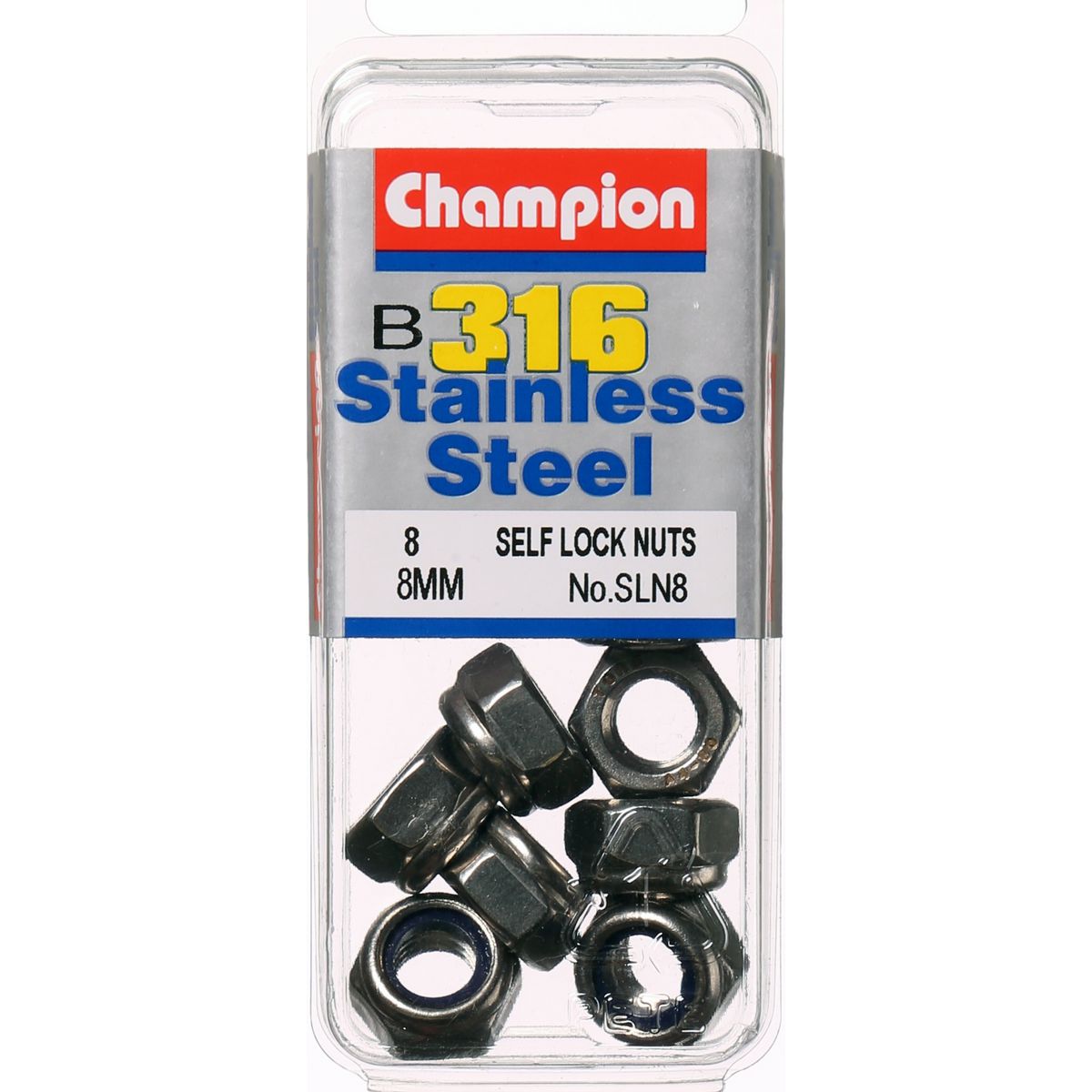 Champion Self Lock Nuts 8mm -SLN8 Screws and Nuts Champion