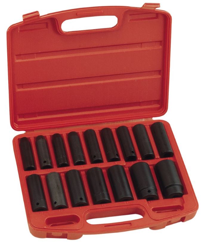 Genius 16 Piece 1/2" Dr. Metric Deep Impact Socket Set 10-32mm TD-416-M1 Socket Set Genius