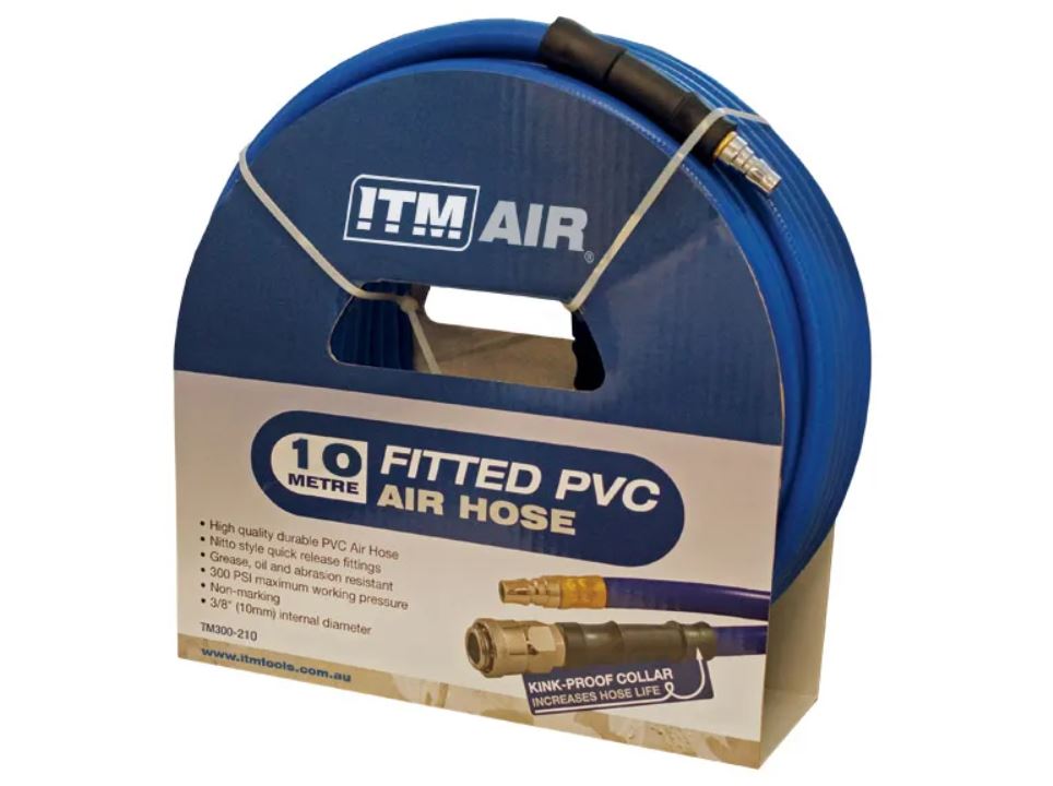 ITM PVC Air Hose 10MM x 10M with Couplers TM300-210 Pick Up In Store Air Hose Reel ITM