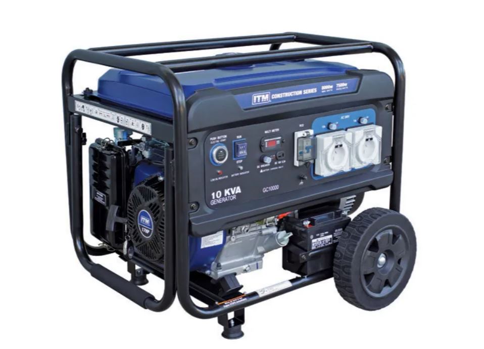 ITM 10KVA GENERATOR PETROL CONSTRUCTION, 8000 WATT PEAK ELECTRIC START W/REMOTE TM520-8000 Pick Up In Store Generator ITM