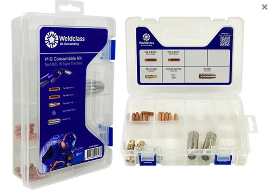 Weldclass Mig Spare Parts Kit includes Storage Box BZL 15 WC-01643 Welding Spares Weldclass