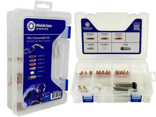 Weldclass Mig Spare Parts Kit includes Storage Box BZL 24 WC-01644 Welding Spares Weldclass