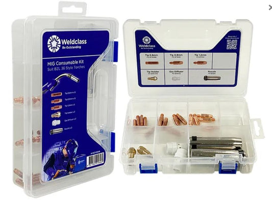 Weldclass Mig Spare Parts Kit includes Storage Box BZL 36 WC-01646 Welding Spares Weldclass