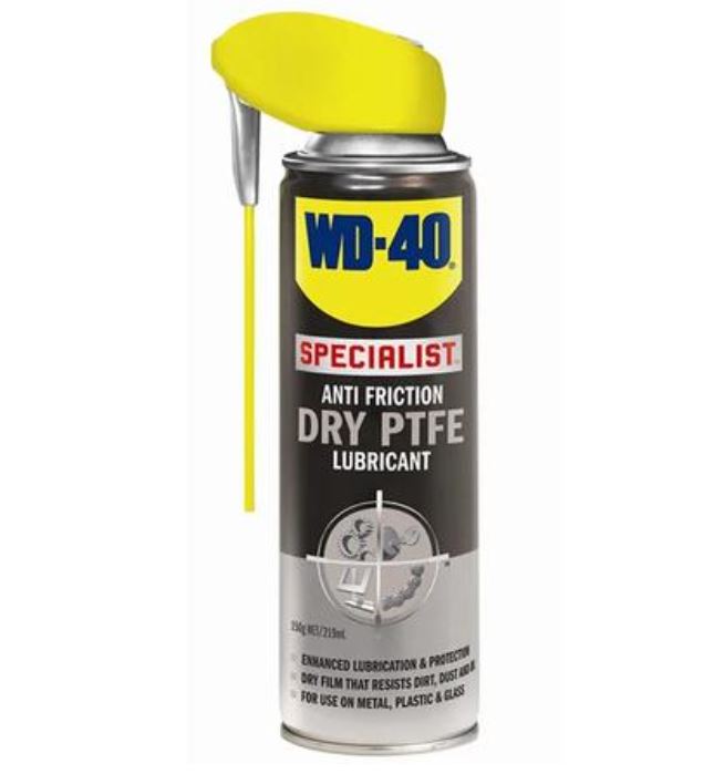 WD-40- Anti Friction Dry PTFE Smart Straw Aerosol 150gm WD21005 Pick Up In Store Lubricants WD-40