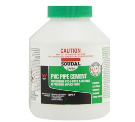 Soudal PVC Pipe Cement Type P 500ml Clear x 12 222516 Pick Up In Store